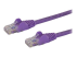 N6PATC50CMPL - StarTech.com 50cm CAT6 Ethernet Cable, 10 Gigabit Snagless RJ45 650MHz 100W PoE Patch Cord, CAT 6 10GbE UTP Network Cable w/Strain Relief, Purple, Fluke Tested/Wiring is UL Certified/TIA - Höger vinkel